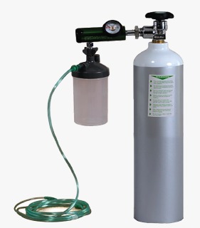 Oxygen Cylinder with Regulator and Tubing
